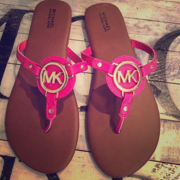 hot pink michael kors sandals